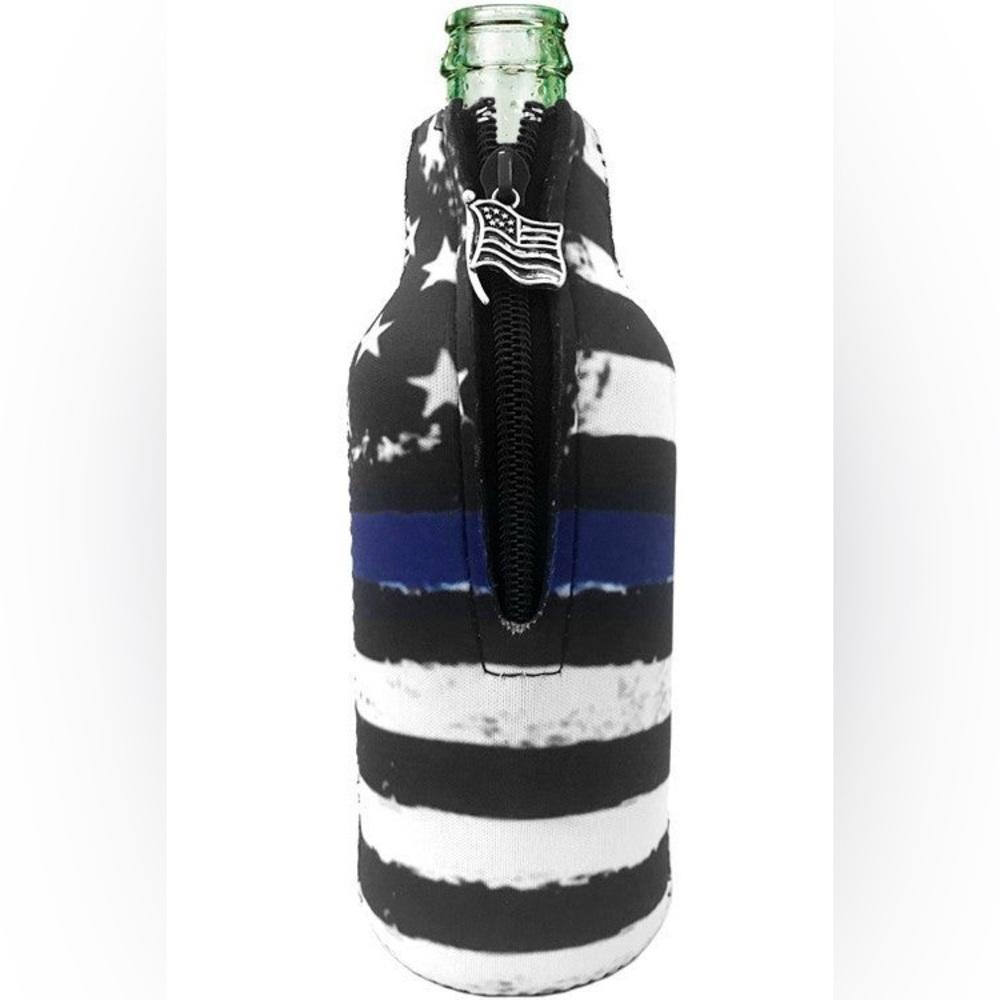 NWT tipi Thin Blue Line Flag Beer Bottle Soda Drink Sleeve
Soft neoprene